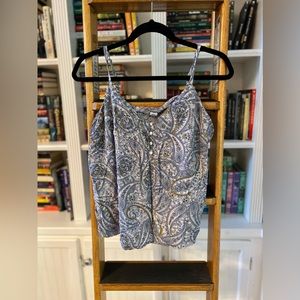 Old Navy—Semi-Fitted Paisley Printed Button-Front Cami for Women—NWOT